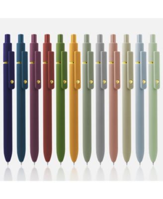 12 Pack 0.5mm Quick Dry Ink Gel Pens Fine Point Smooth Writing Soft Grip School Office Supplies