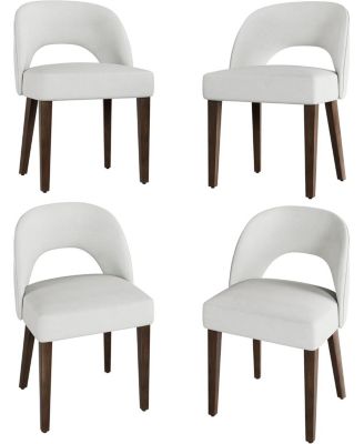 Modern Dining Chairs Set of 4, Plush Chenille Upholstered Dining Chair Kitchen Chairs, Farmhouse Dinner Chair for Kitchen Dining Room