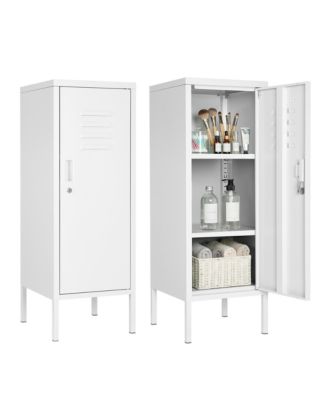 Storage Locker Cabinet with Lock Secure Steel Organizer, Adjustable Shelves, Ventilated Design, Lockable for Office, Home, Gym, School, Garage