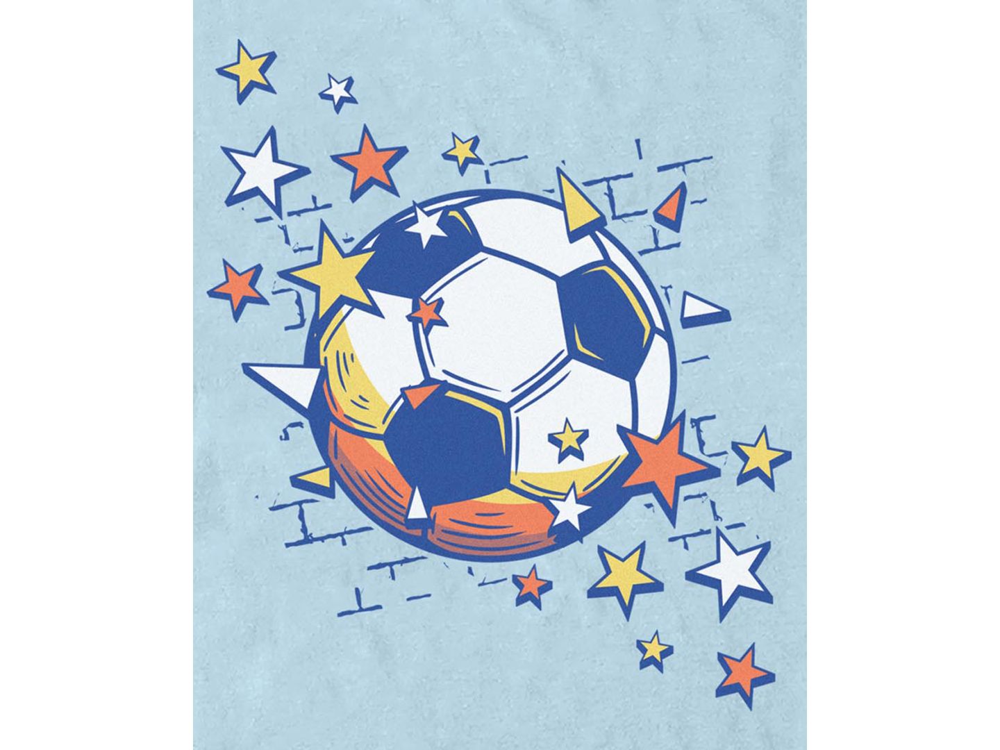 Мужская футболка Fifth Sun Soccer Ball Graphic, цвет: Светлый синий — фото 3
