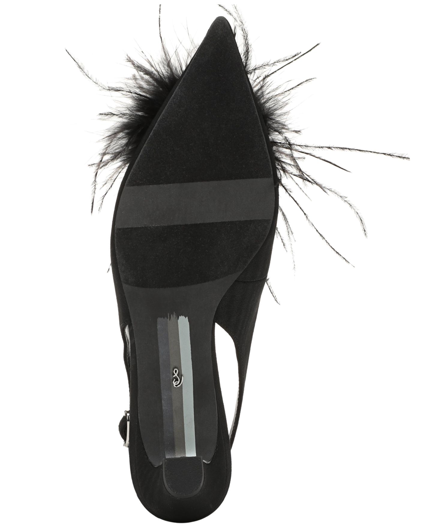 Женские туфли Sam Edelman Finch Feather Slingback Pumps, цвет: Чёрный — фото 5