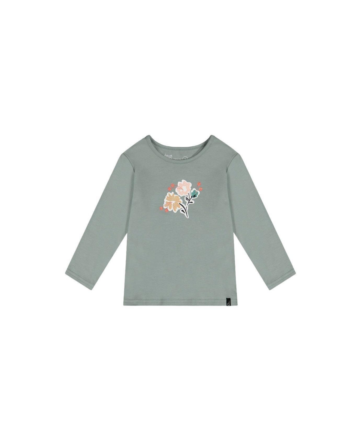 Deux par Deux Toddler Girl (2T - 5T) Cotton Long Sleeve T-Shirt - Sage green