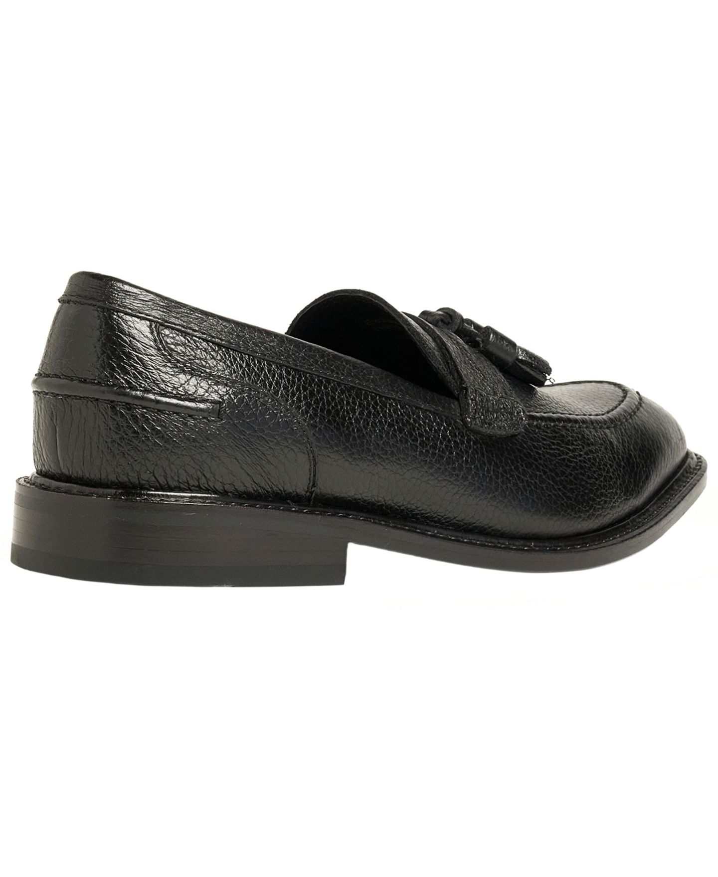 Мужские туфли Anthony Veer Riverton Tassel Dress Loafer, цвет: Обсидиановый чёрный кожаный — фото 5
