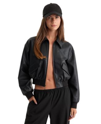 Women's Leather Bomber
