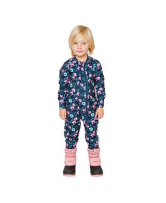 Baby Girls 6M to 24 M One Piece Thermal Underwear Floral Print