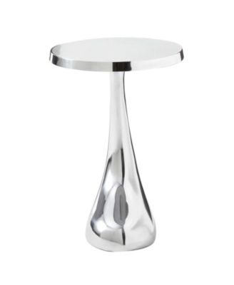 21" Aluminum Round Abstract End Table