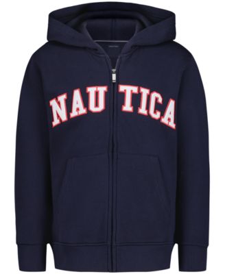 Boys' 8-20 Logo Applique Full-Zip Hoodie