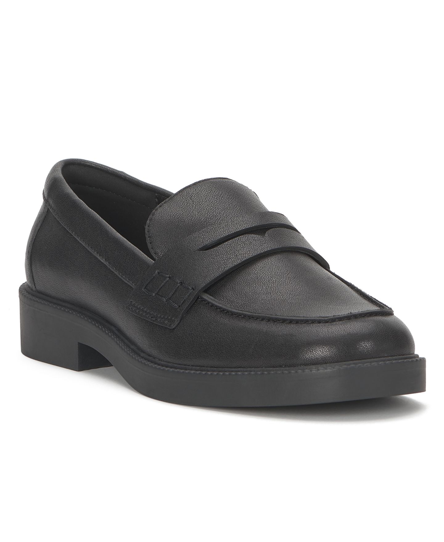 Женские туфли Lucky Brand Shyloe Round Toe Slip-On, цвет: Чёрный кожаный — фото 1