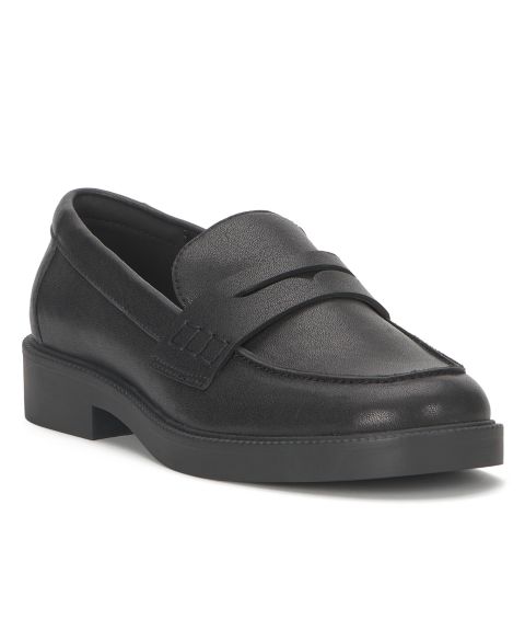 Женские туфли Lucky Brand Shyloe Round Toe Slip-On, цвет: Чёрный кожаный