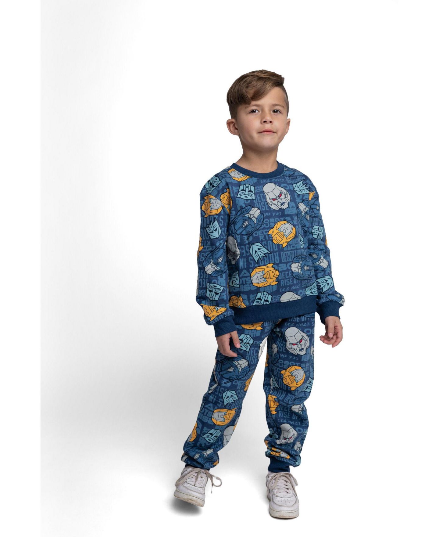 Детский комплект Transformers Toddler Boys' 3T -4T Fleece 2-Piece Sweatshirt and Pants Set, цвет: Тёмно-синий — фото 3