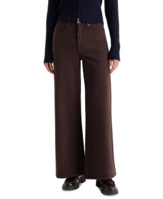 Women's High-Rise Palazzo Wide-Leg Ankle Jeans