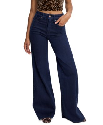 Petite High-Rise Wide-Leg Ankle Jeans