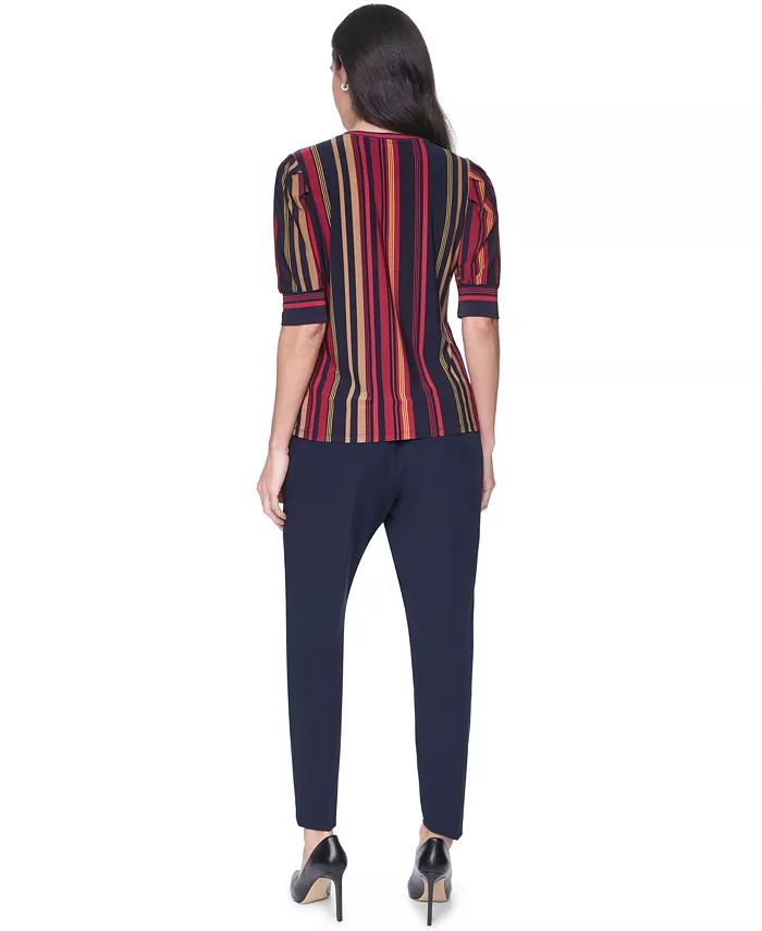 Women's Short-Sleeve Striped Top - thumbnail 6