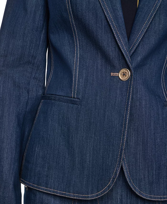 Women's Notch-Collar One-Button Blazer - thumbnail 6