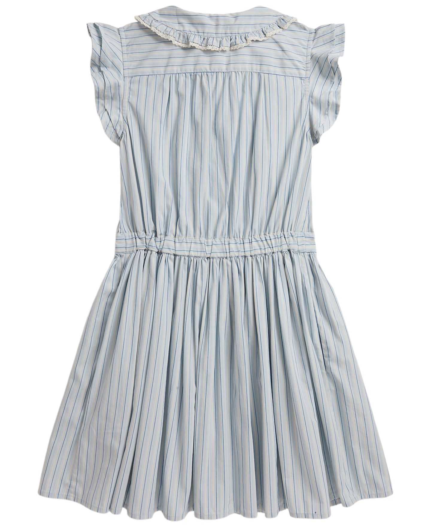 Платье Polo Ralph Lauren Striped Cotton Poplin Shirt Dress для девочек, цвет: Синий — фото 2