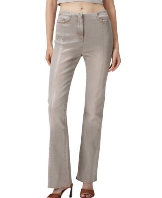 Women's Cotton Coated Flare Pants