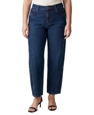 Plus Size Slim Barrel Jeans