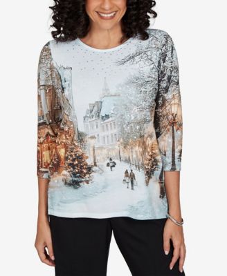 Women's Classic Christmas In The City Knit Top