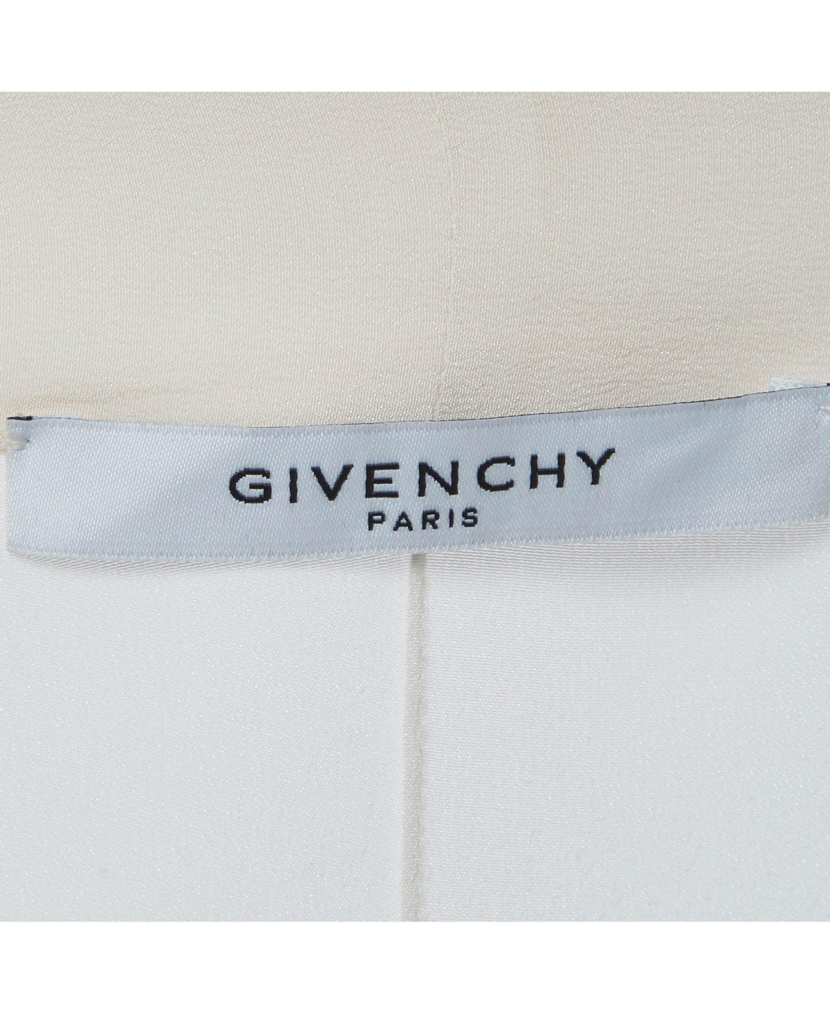 Pre-Owned Givenchy Women's Cream Silk Tie-Neck Long-Sleeve Blouse