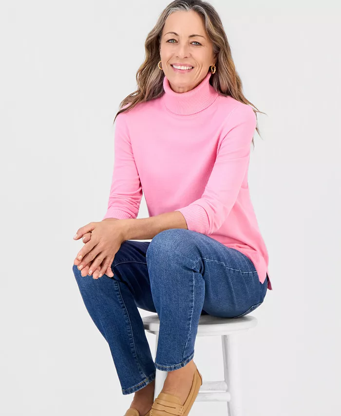 Petite Long-Sleeve Turtleneck Sweater - thumbnail 4