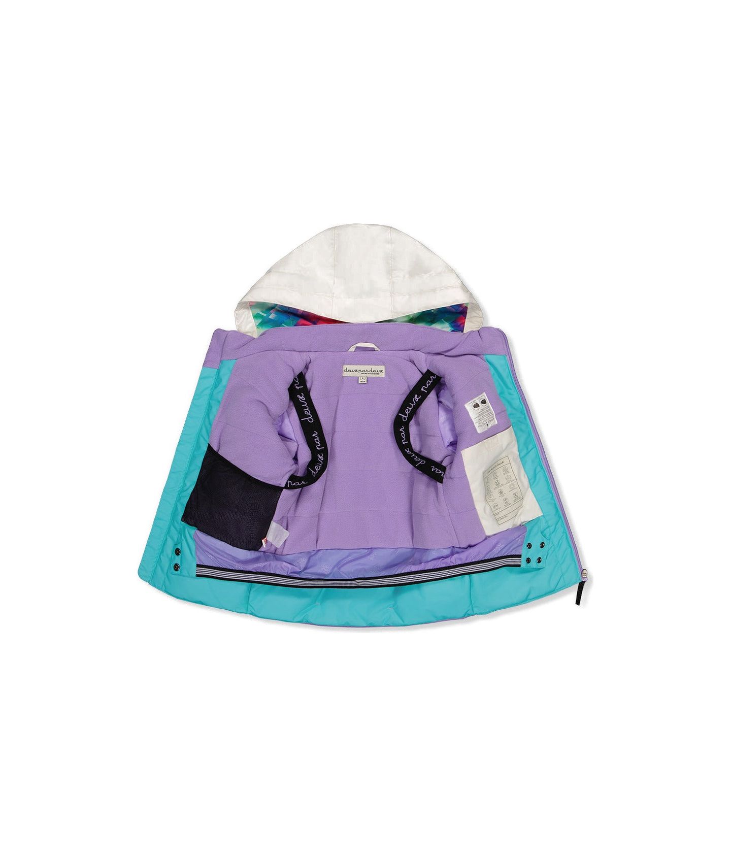 Deux par Deux Little and Big Girl's (6-16) Two Piece Teknik Snowsuit, цвет: Multicolored With A Diamond Pattern — фото 9