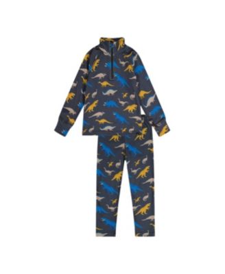 Toddler Boy Two Piece Thermal Underwear Dinosaur Print