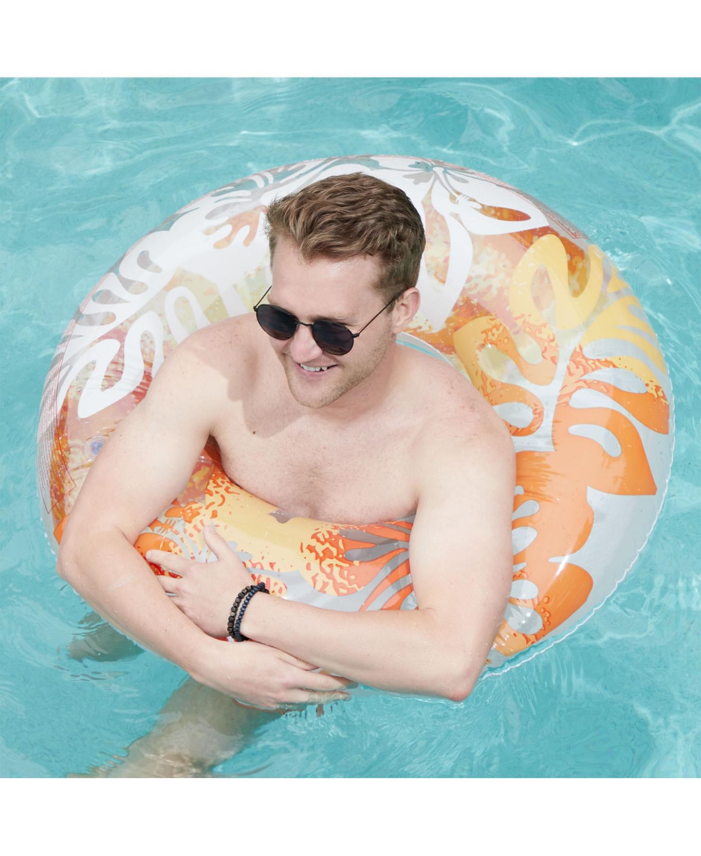 Детские игрушки Intex Colorful Transparent Inflatable Swimming Pool Single Ring Float — фото 9