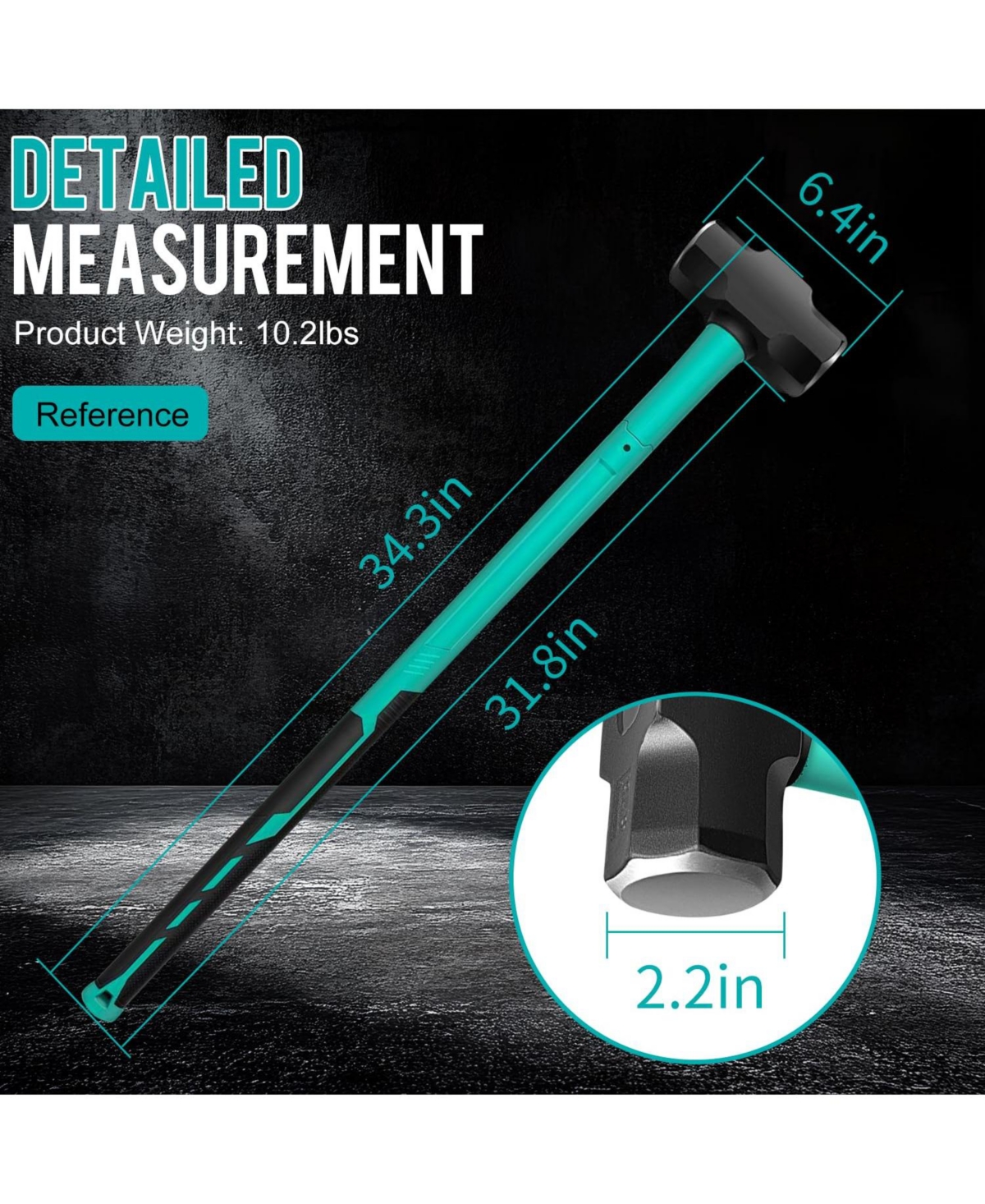 Xdovet Sledge Club Hammer Heavy Duty H-grip Fiberglass Steel