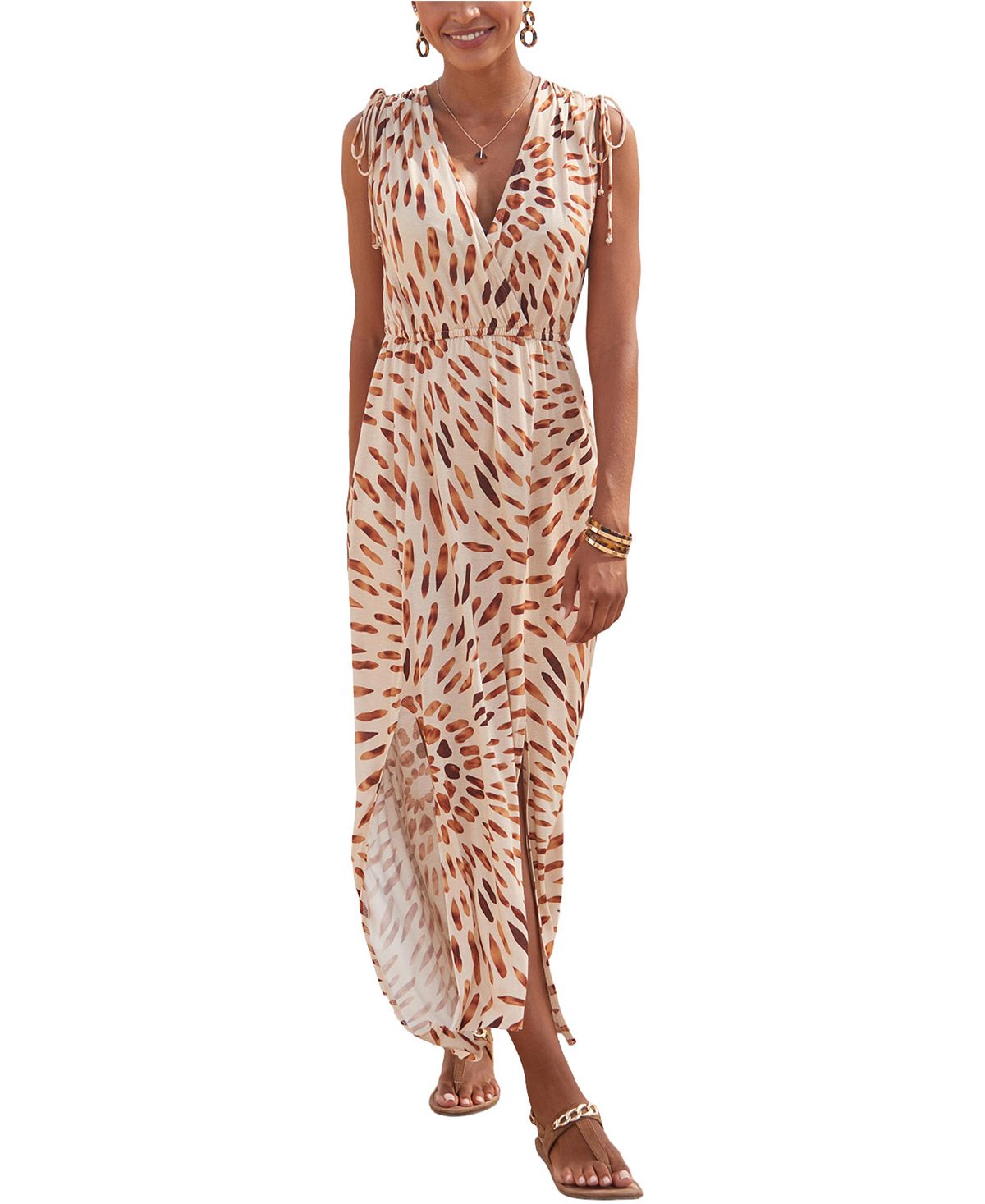 LASCANA Women's Tie Detail Maxi Dress view 1 — MAYCSS fashion products