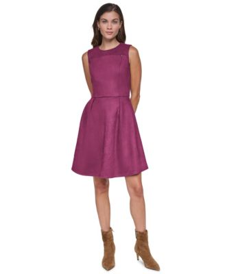 Women's Crew Neck Fit & Flare Dress