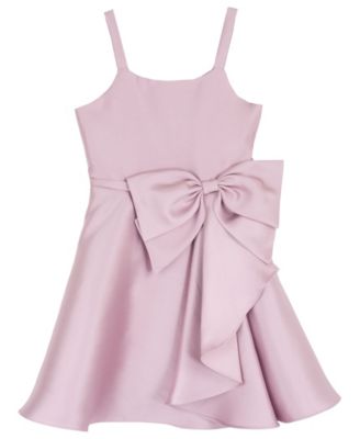 Girls' 7-16 Solid Mikado Cascade Dress 