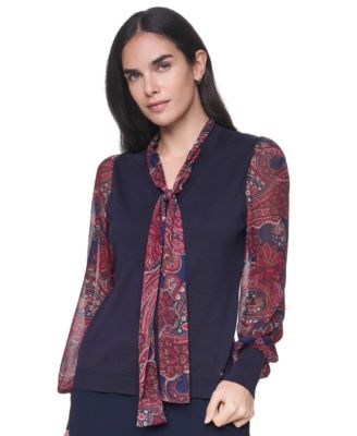 Women's Paisley V-Neck Sweater