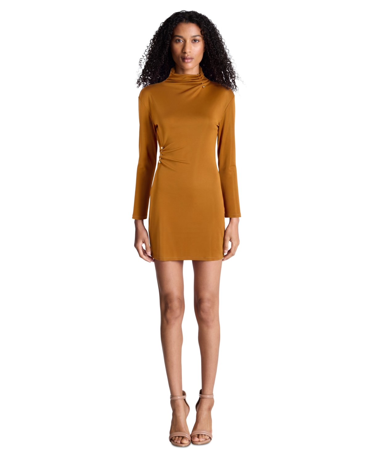 Kenneth Cole Women's Long-Sleeve Cowl Neck Mini Dress