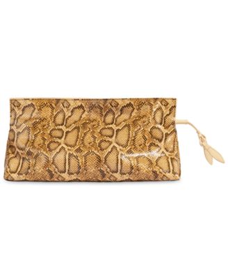 Poppy Oversized Medium Leather Clutch Handbag