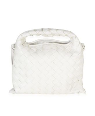 Off White Nappa Intrecciato Mini Hop Hobo