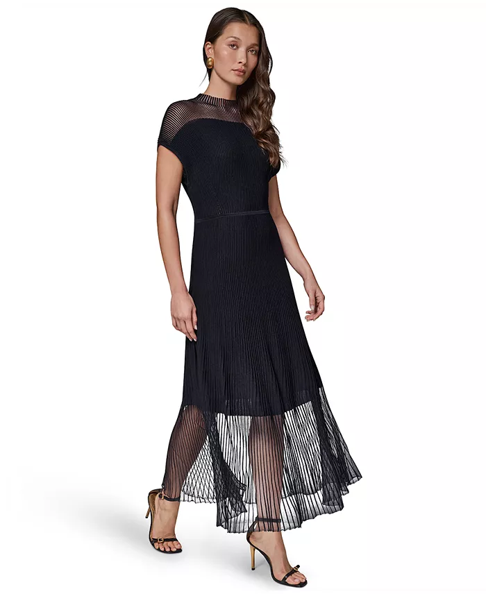Women's Mock Neck Midi Dress - thumbnail 2