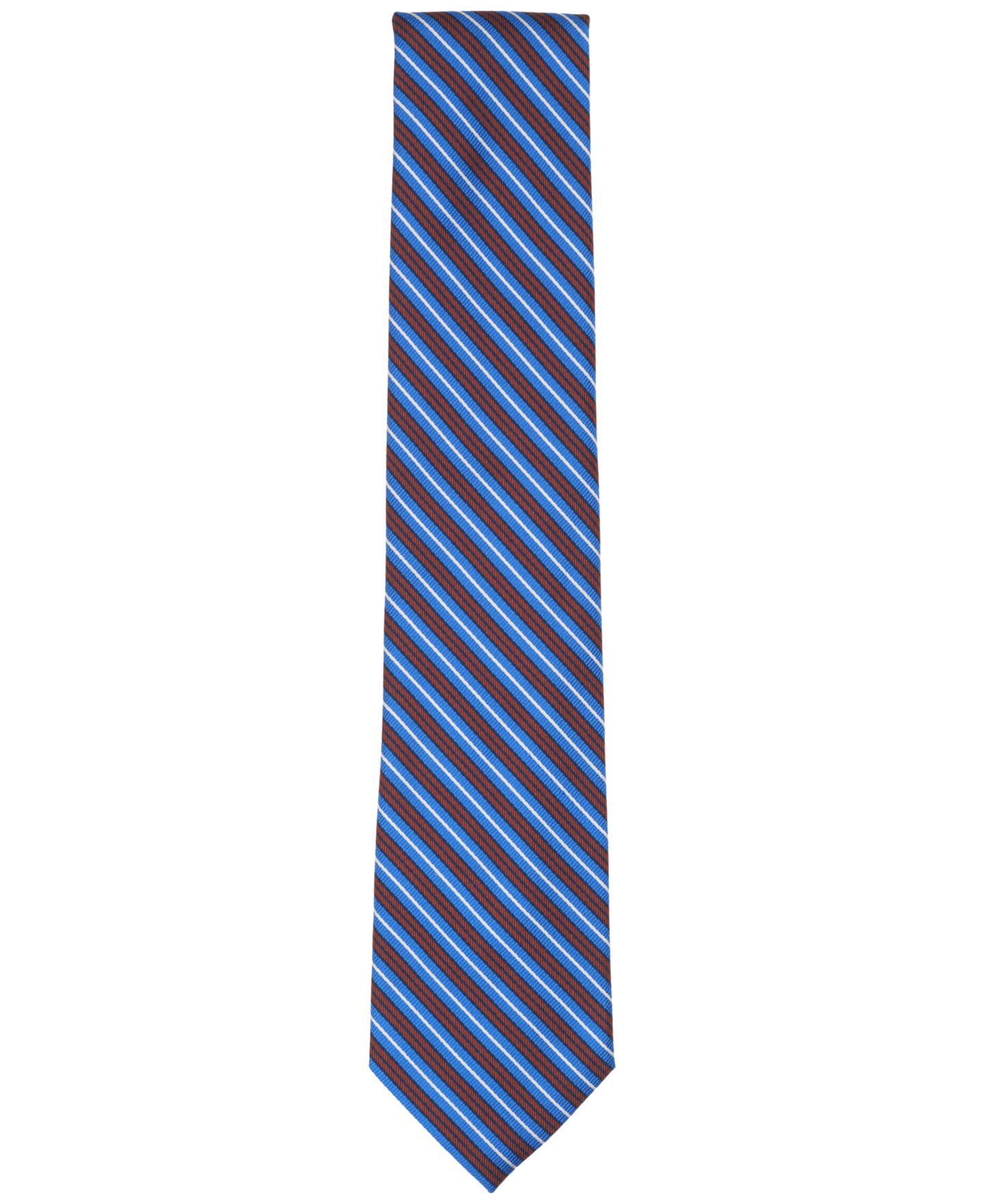 Мужской галстук Ted Baker London Stripe Classic Tie, цвет: Синий / Коричневый — фото 2