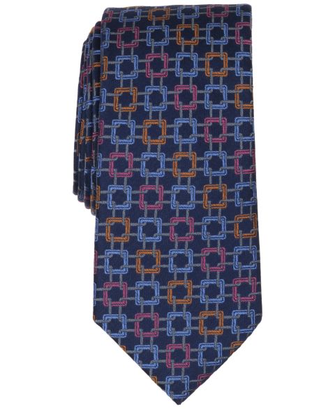 Мужской классический галстук Ted Baker London, цвет: Оранжевый / Синий