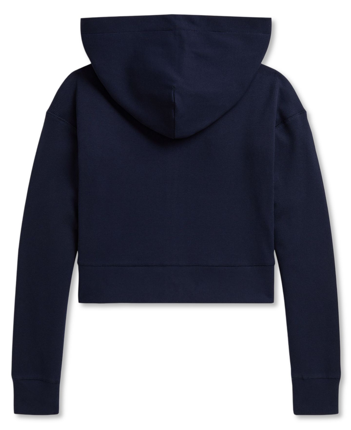 Худи Polo Ralph Lauren Ribbed Boxy Full-Zip для девочек, цвет: Тёмно-синий — фото 5