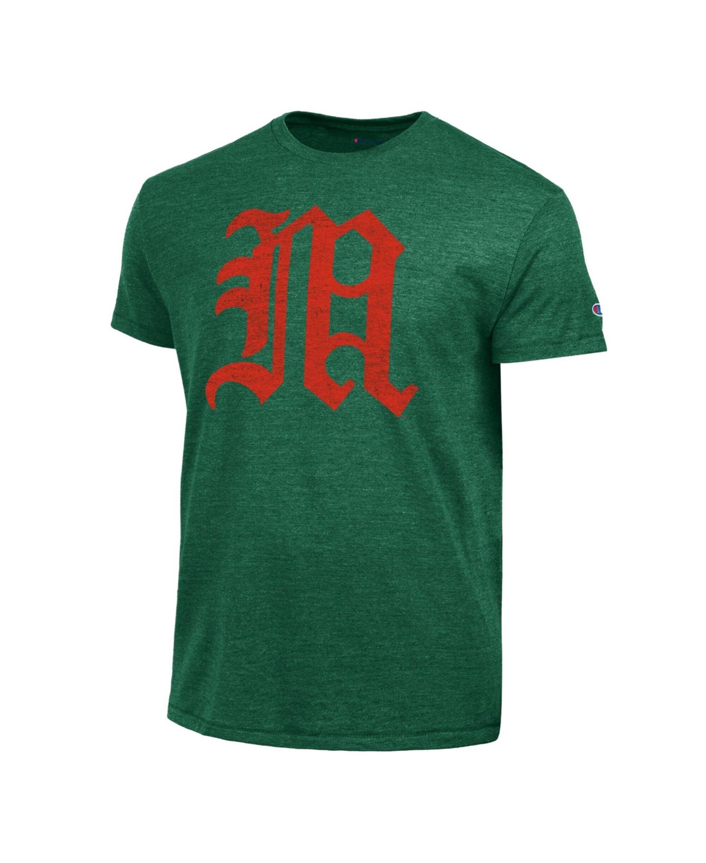Мужская футболка Champion Green Miami Hurricanes Triumph Tri-Blend — фото 3