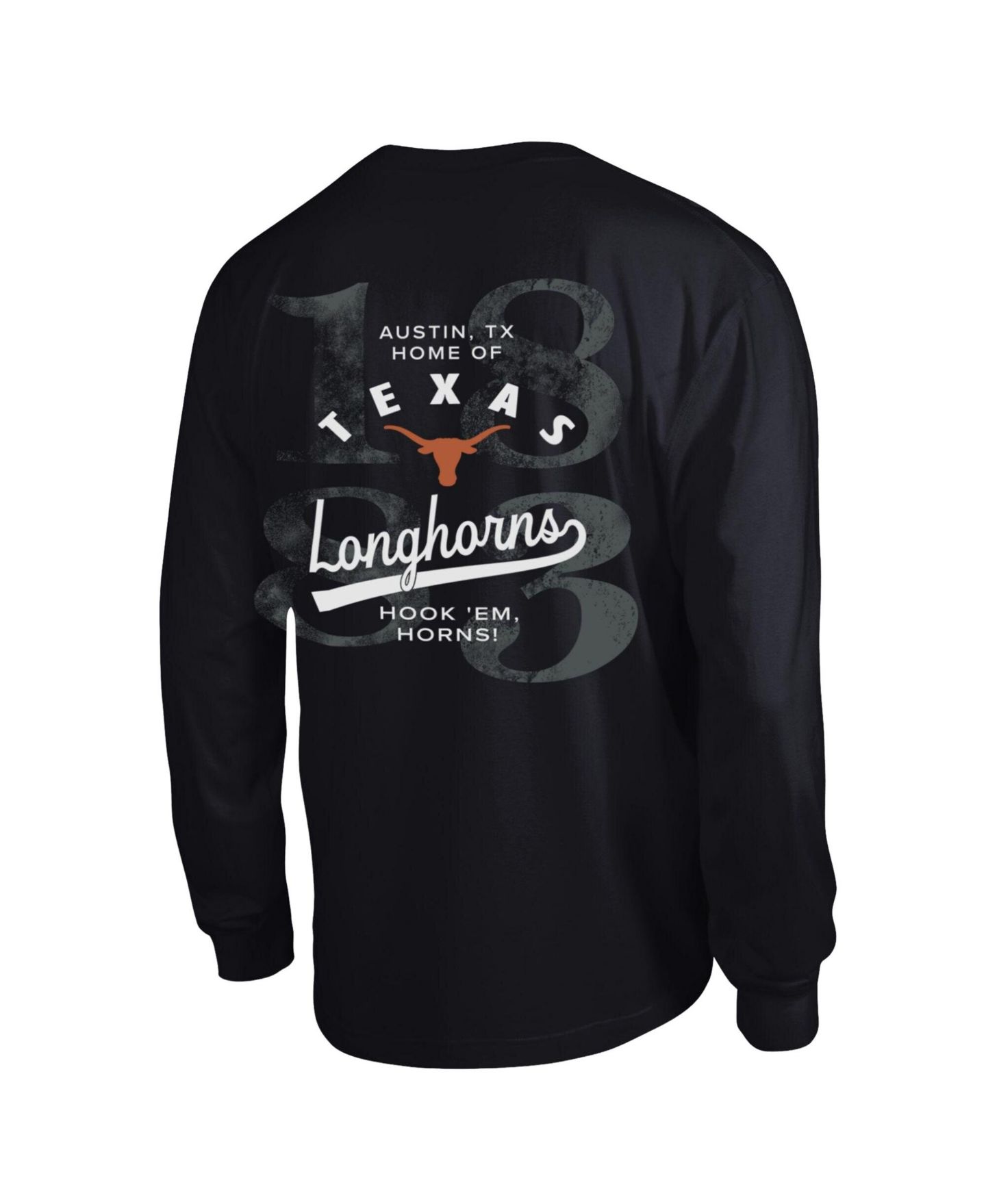 Мужская футболка Champion Black Texas Longhorns Laminated All-Star Long Sleeve — фото 2