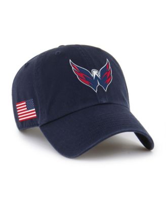 Men's and Women's Navy Washington Capitals Heritage Flag Clean Up Adjustable Hat