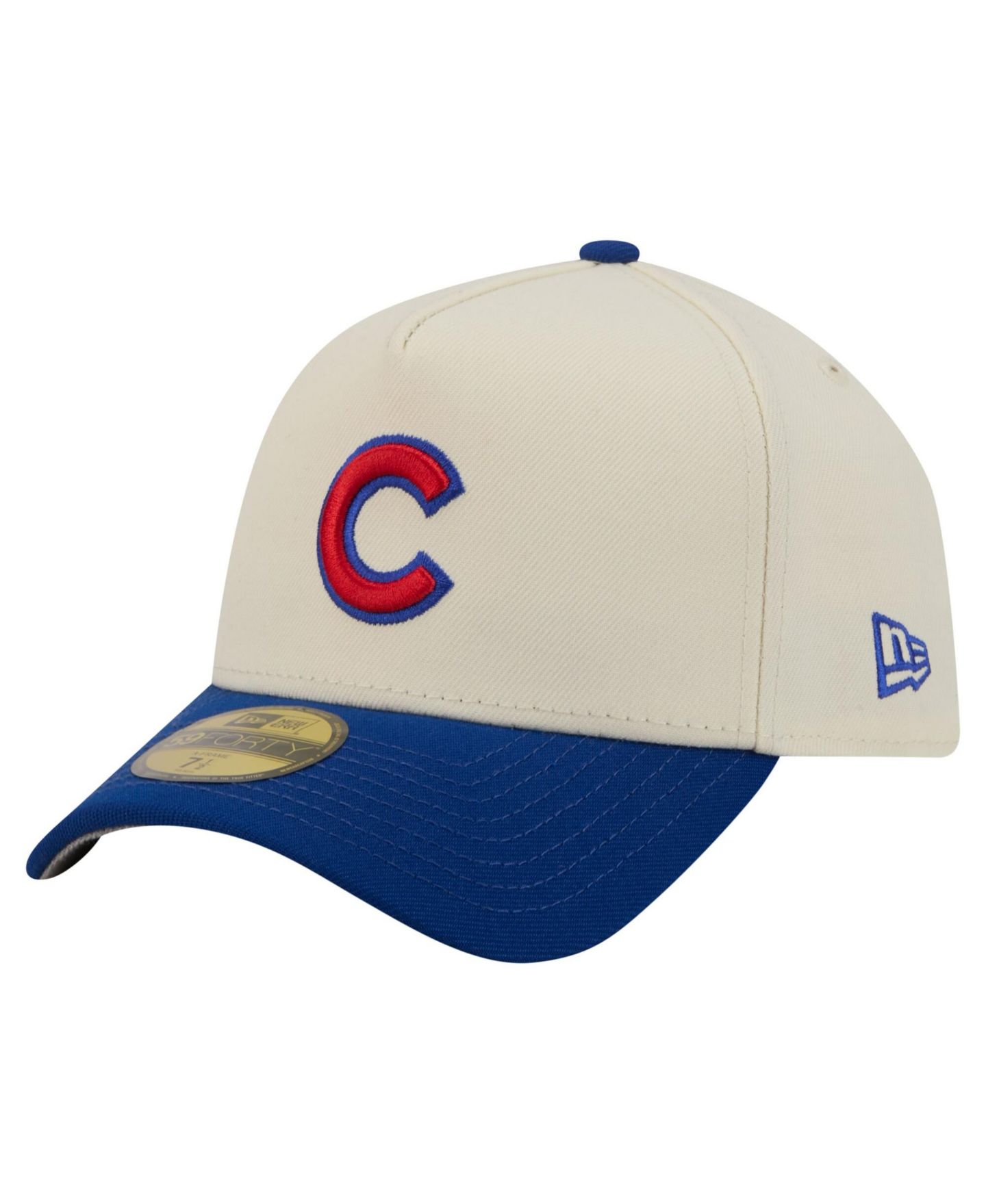 Мужская кепка New Era Cream Chicago Cubs Chrome A-Frame 59FORTY Fitted Hat — фото 3