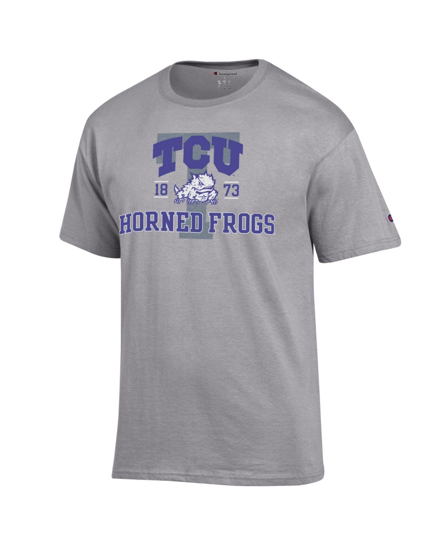 Мужская футболка Champion Heather Gray TCU Horned Frogs Varsity — фото 2