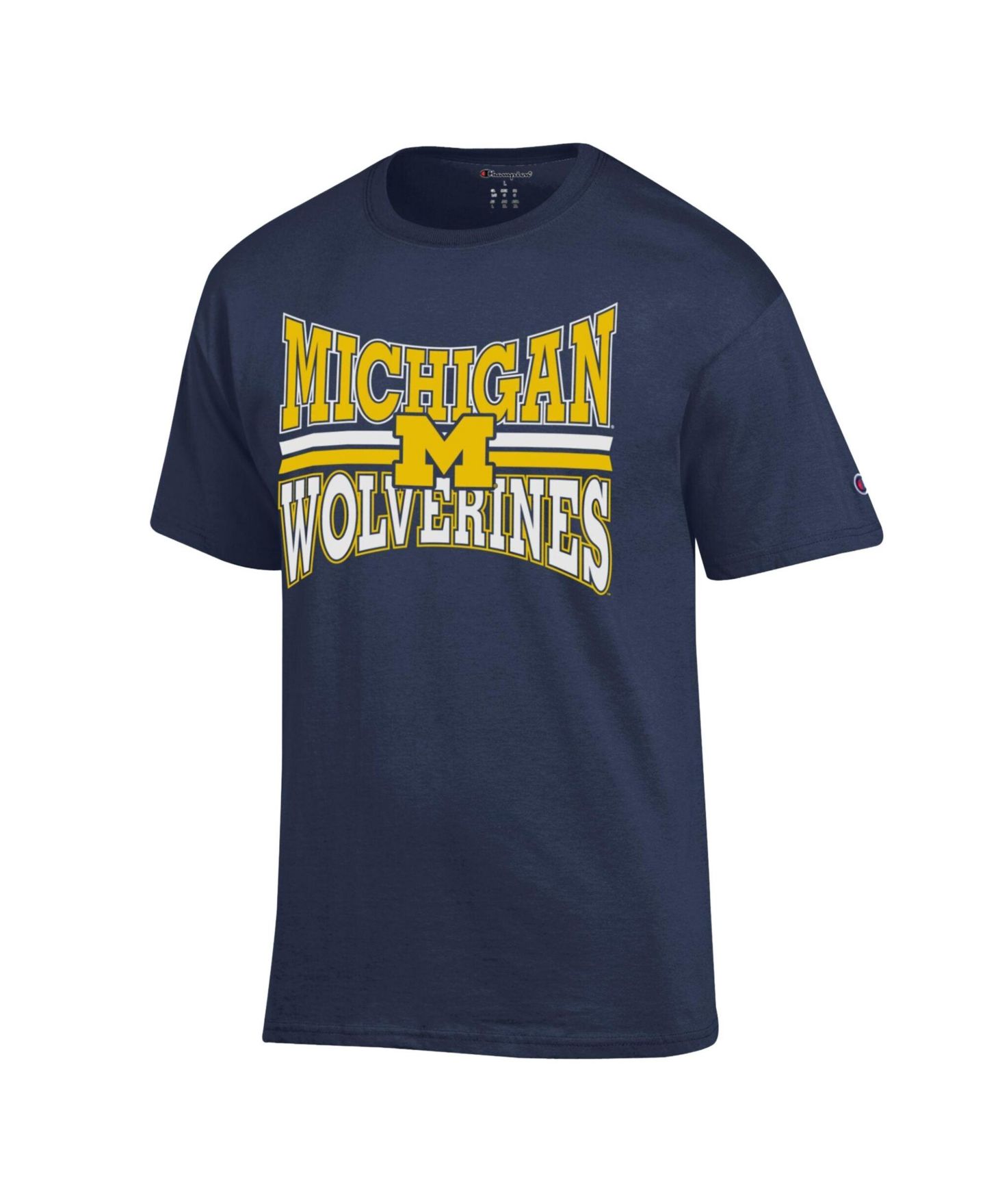 Мужская футболка Champion Navy Michigan Wolverines Team Zoom — фото 3