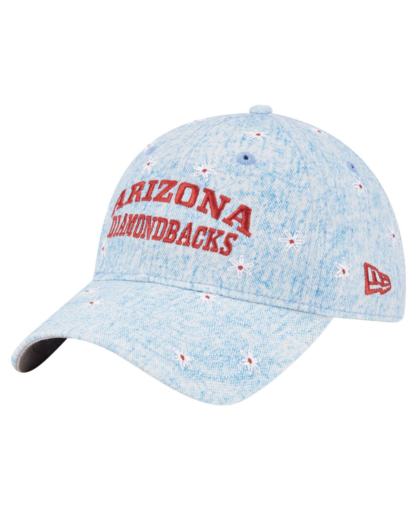 Женская кепка New Era Light Blue Arizona Diamondbacks Daisy All Over 9TWENTY Adjustable Hat — фото 4
