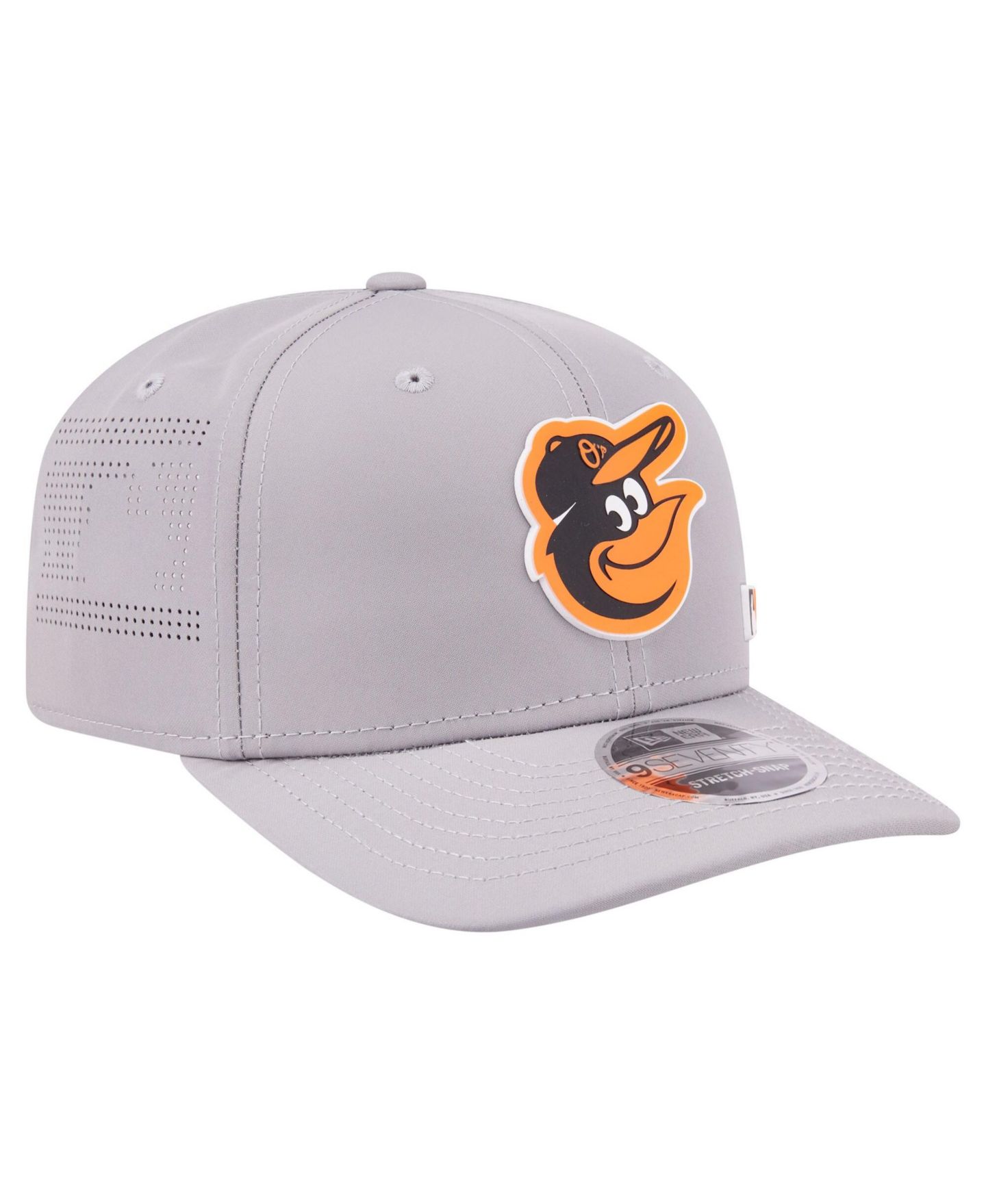 Мужская кепка New Era Gray Baltimore Orioles Laser Perforated 9SEVENTY Adjustable Hat — фото 4