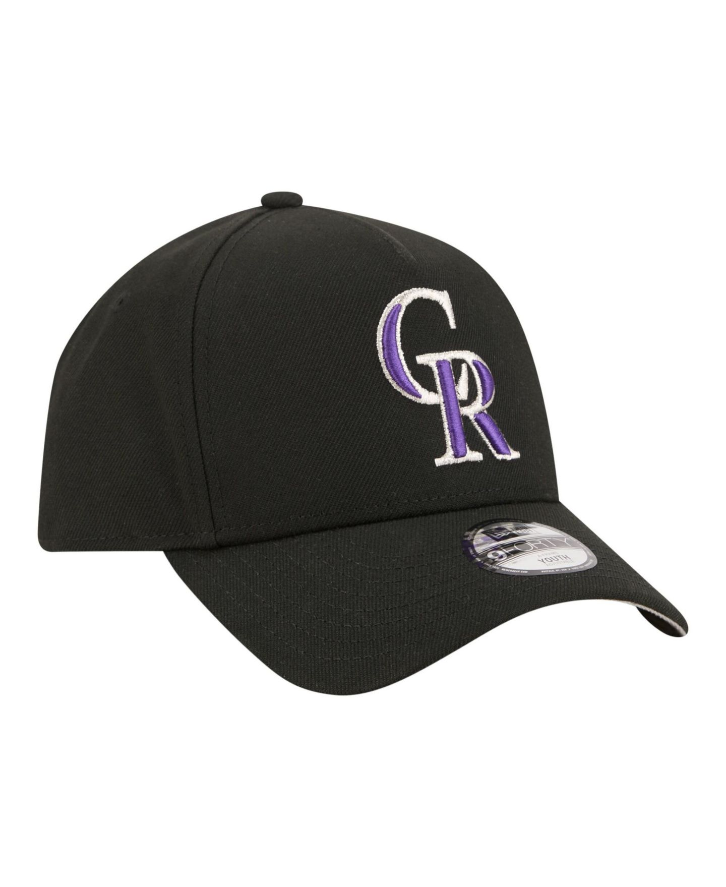 Детская кепка New Era Black Colorado Rockies 9FORTY A-Frame Adjustable Hat — фото 2