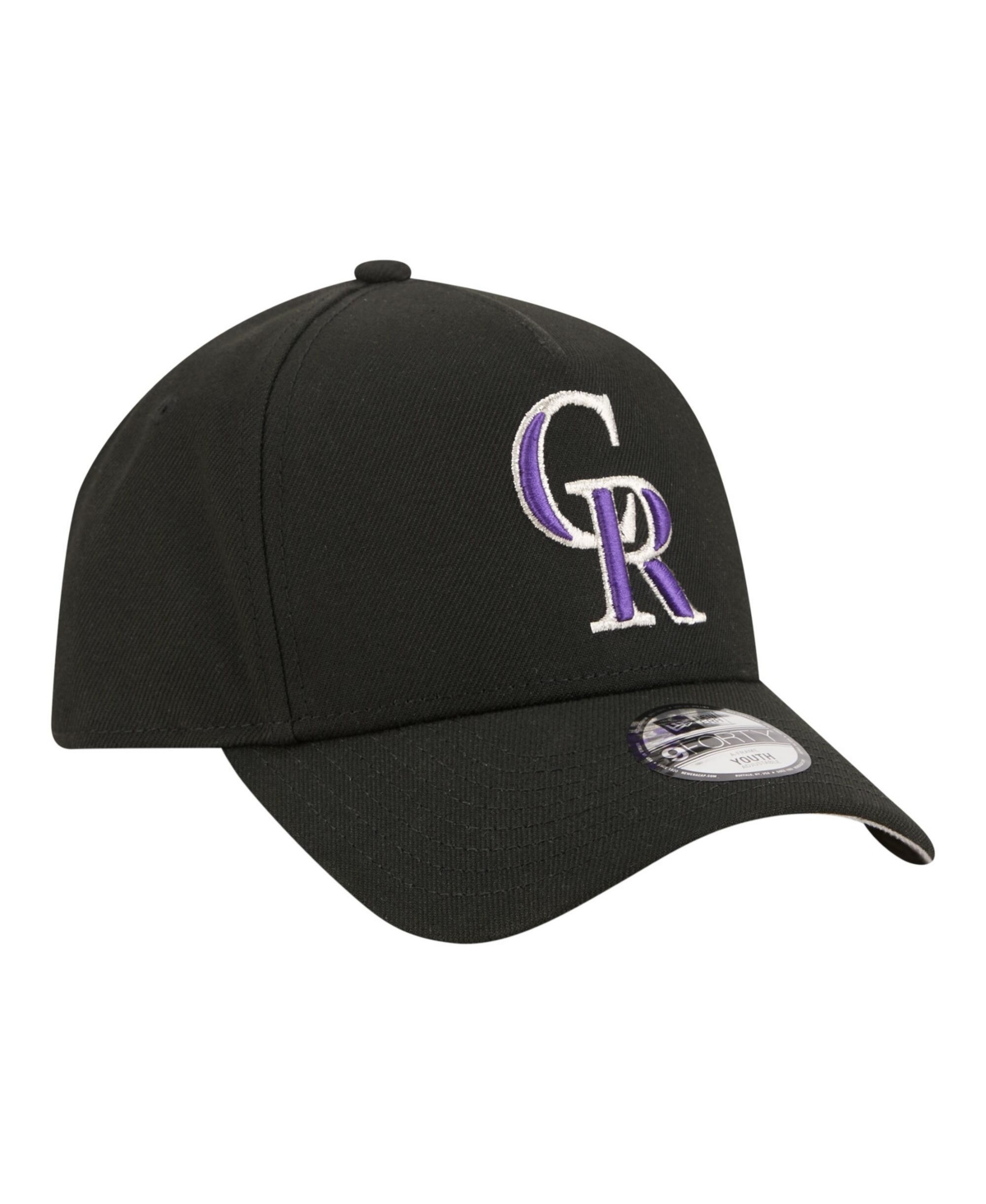 New Era Big Boys and Girls Black Colorado Rockies 9FORTY A-Frame Adjustable Hat
