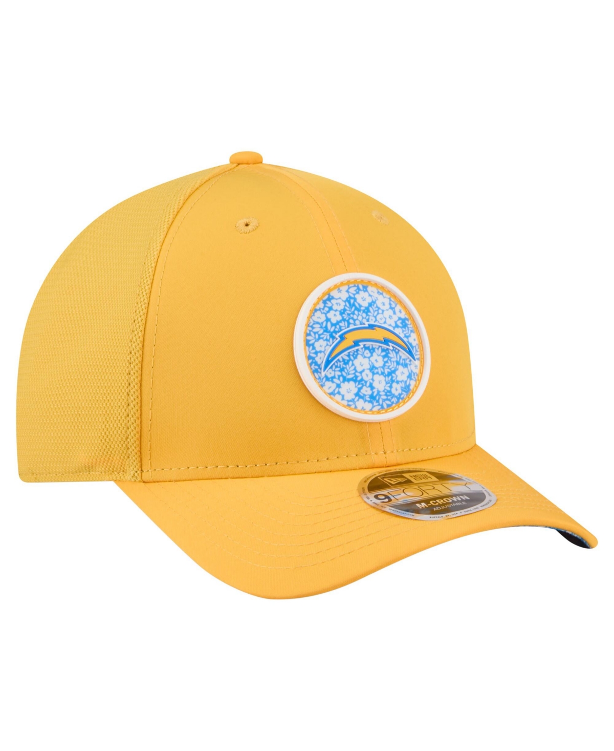 New Era Men's Gold Los Angeles Chargers Floral 9FORTY M-Crown Trucker Adjustable Hat